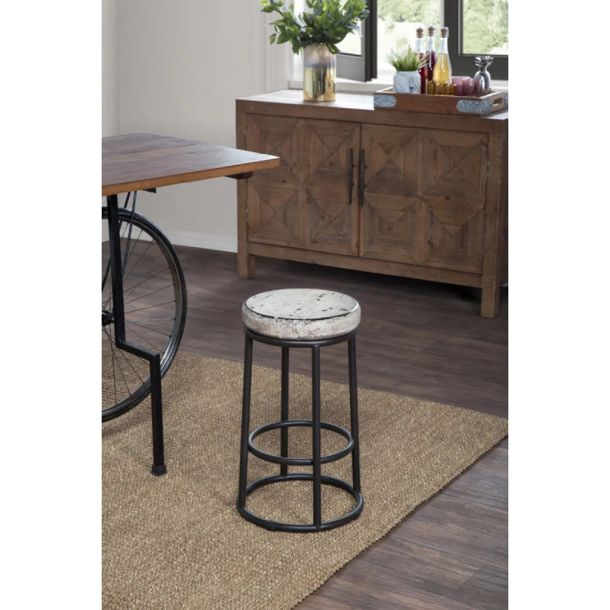 Jaden Solid Wood Counter Stool Barstools Antique White 7