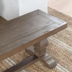 Caleb Solid Wood Bench Chairs & Benches Brown 19