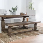 Caleb Solid Wood Bench Chairs & Benches Brown 22