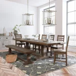 Caleb Solid Wood Bench Chairs & Benches Brown 23