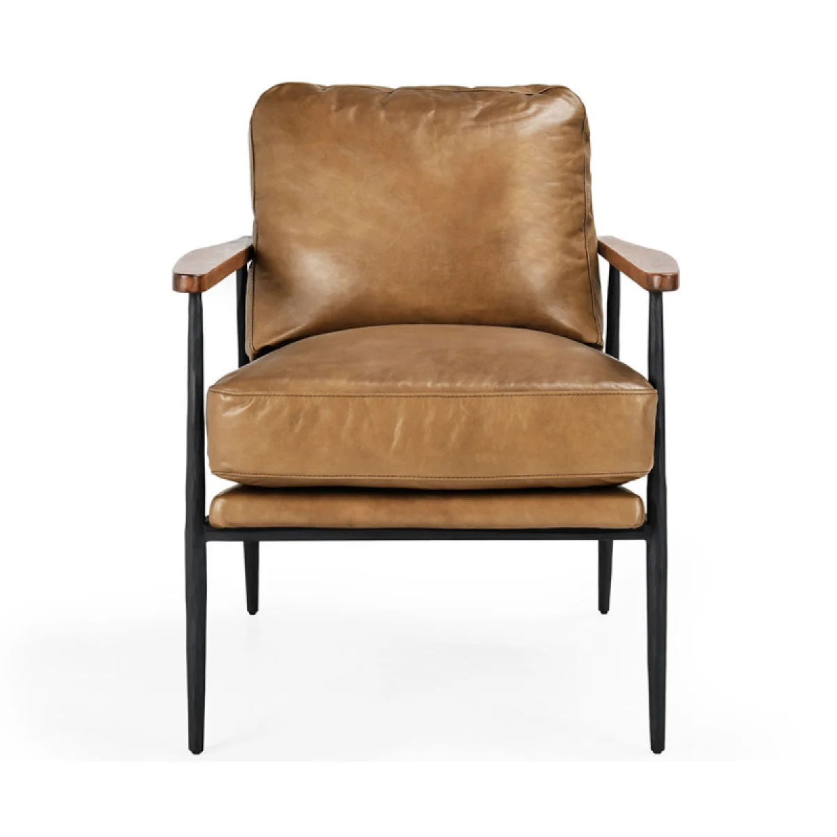 Christopher Leather Club Chair Chairs Adobe Tan 6