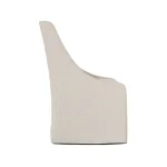 Warwick Upholstered Rolling Dining Chair - Oatmeal - Image 4