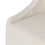 Warwick Upholstered Rolling Dining Chair - Oatmeal - Image 6