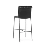 Mayer Leather Bar Stool – Jet Black Barstools Barstools 19