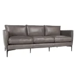 Abigail Leather Sofa – Pewter Gray Sofas Classic Home 12