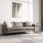 Abigail Leather Sofa – Pewter Gray Sofas Classic Home 19