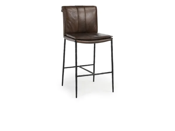 Mayer Leather Counter Stool – Truffle Brown Barstools Barstools