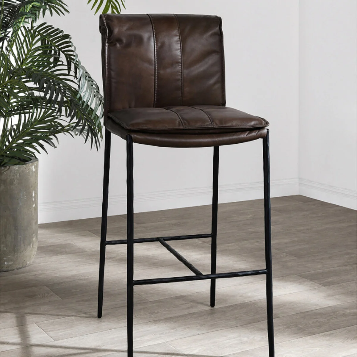 Mayer Leather Counter Stool – Truffle Brown Barstools Barstools 9
