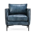 Abigail Leather Club Chair – Ocean Blue Chairs blue 14
