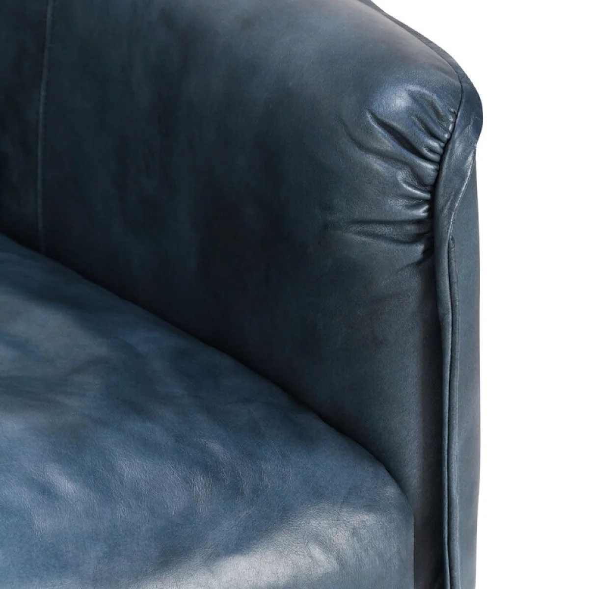 Abigail Leather Club Chair – Ocean Blue Chairs blue 8