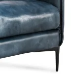 Abigail Leather Club Chair – Ocean Blue Chairs blue 17