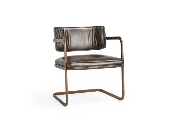 Fonda Leather Dining Chair – Truffle Brown Chairs & Benches Brown
