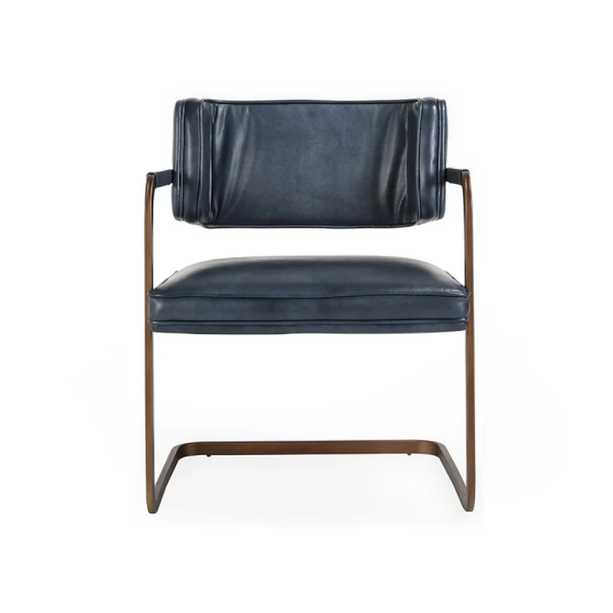 Fonda Leather Dining Chair – Ocean Blue Chairs & Benches blue 6