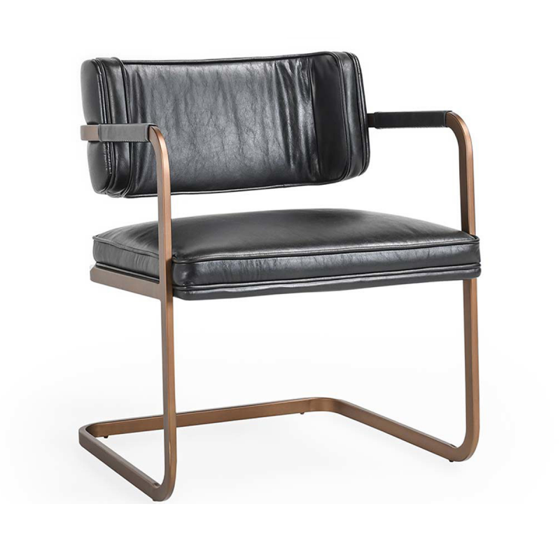 Fonda Leather Dining Chair – Jet Black Chairs & Benches black 4 Fonda Leather Dining Chair – Jet Black Chairs & Benches black 4