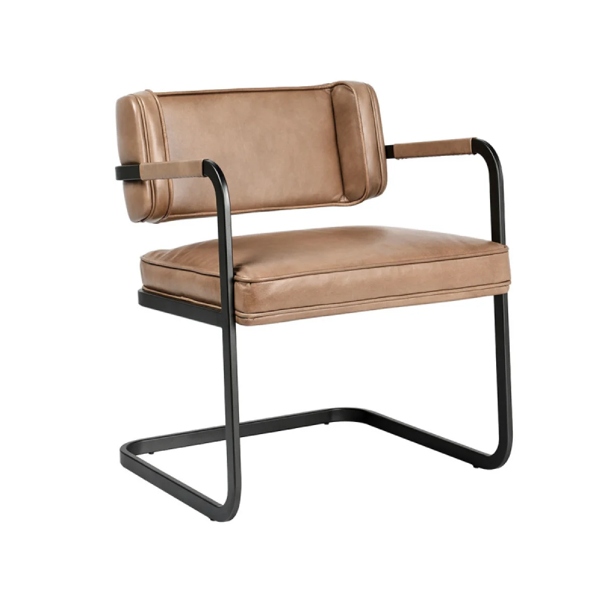 Fonda Leather Dining Chair Chairs & Benches Adobe Tan 4