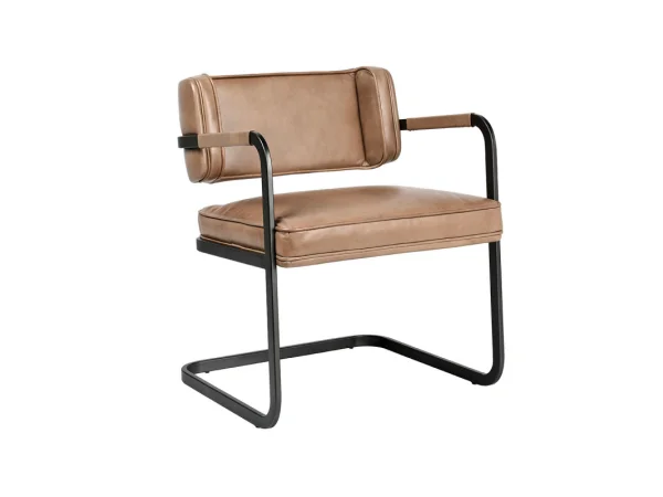 Fonda Leather Dining Chair Chairs & Benches Adobe Tan