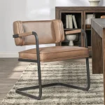 Fonda Leather Dining Chair Chairs & Benches Adobe Tan 16