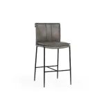 Mayer Leather Counter Stool – Pewter Gray Barstools Barstools 10