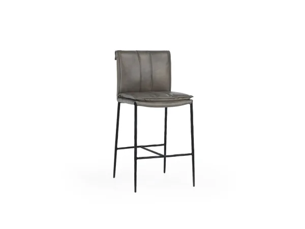 Mayer Leather Counter Stool – Pewter Gray Barstools Barstools