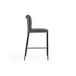 Mayer Leather Counter Stool – Pewter Gray Barstools Barstools 13