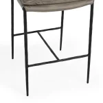 Mayer Leather Counter Stool – Pewter Gray Barstools Barstools 14