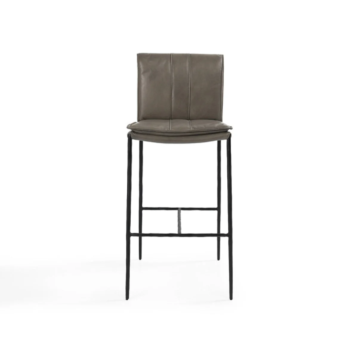 Mayer Leather Bar Stool – Pewter Gray Barstools Barstools 6