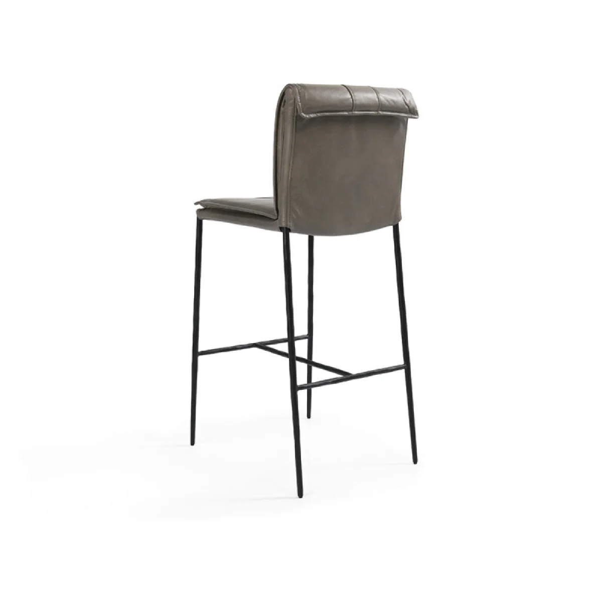 Mayer Leather Bar Stool – Pewter Gray Barstools Barstools 8