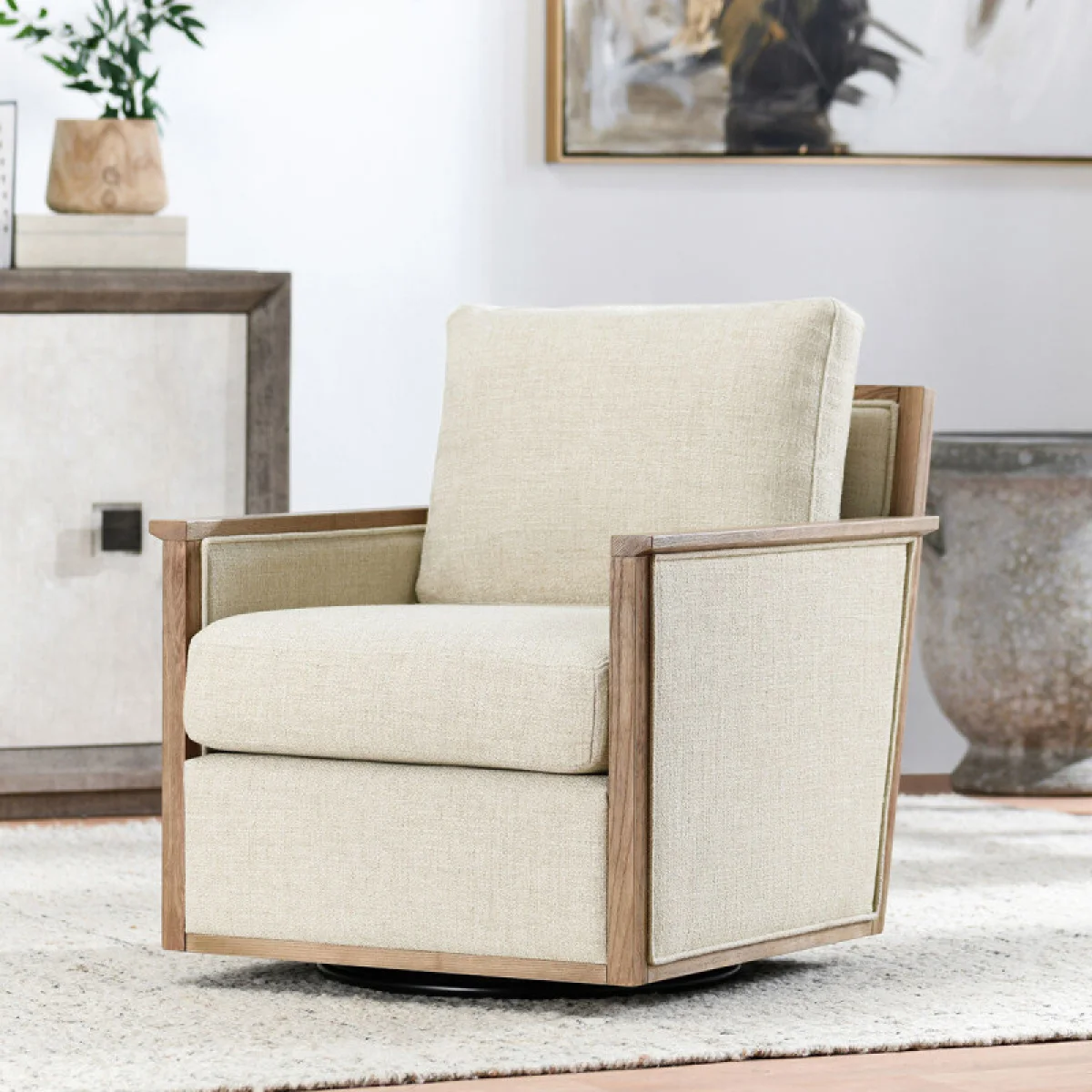 Norman Weave Swivel Chair Chairs Chairs 8