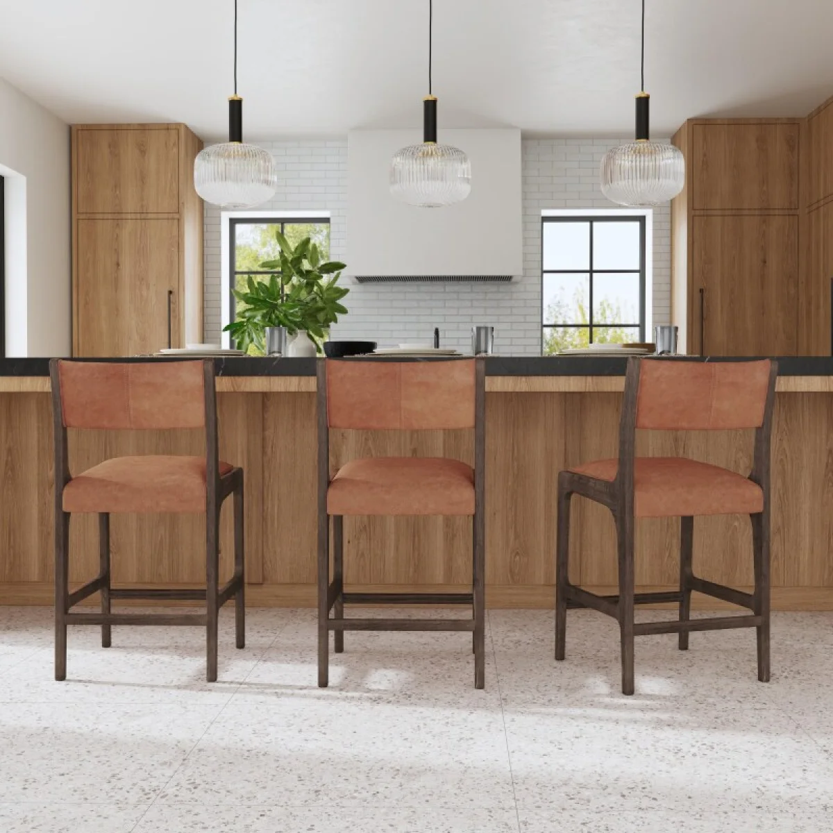 Wayne 26″ Counter Stool Barstools Autumn Brown 10