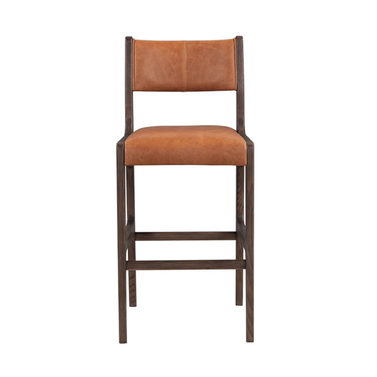 Wayne Leather Bar Stool Barstools Autumn Brown 6