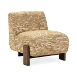 Chelsea Accent Chair – Gold Pattern Chairs Brown 15