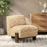 Chelsea Accent Chair – Gold Pattern Chairs Brown 22