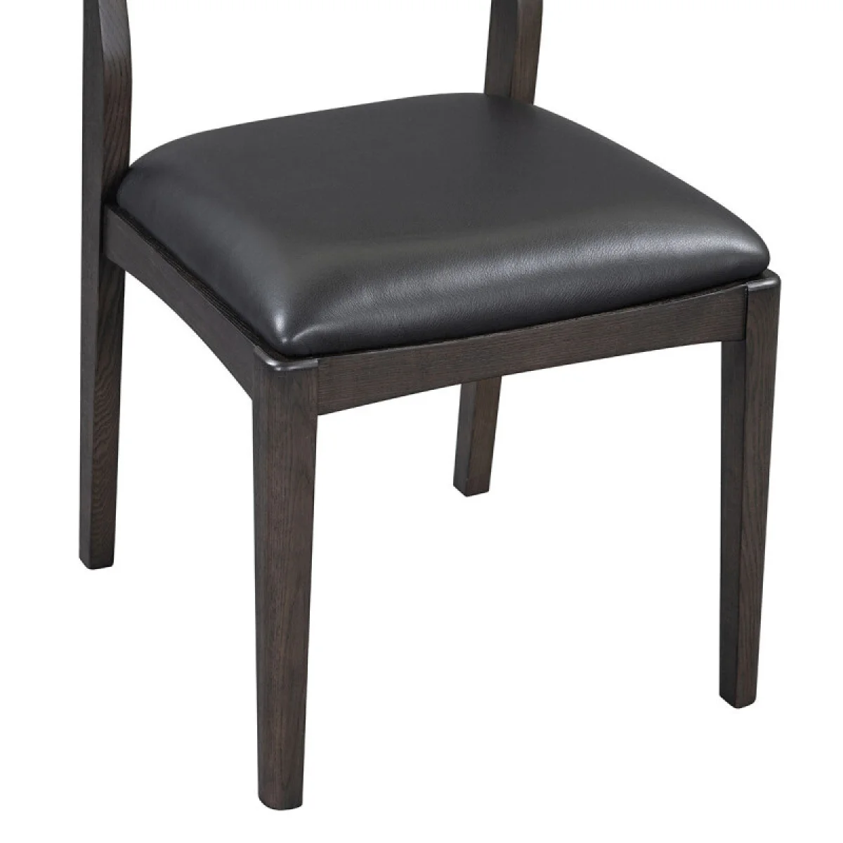 Rooney Leather/wood Dining Chair Chairs & Benches black 11