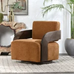 Toscana Upholstered Swivel Chair Chairs Amber 15