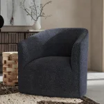 Valencia Upholstered Swivel Chair Chairs blue 15