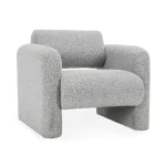 Marcel Boucle Accent Chair Mercury Gray