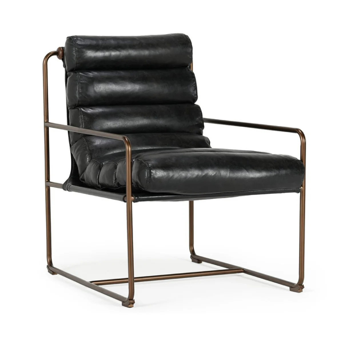 Argo Leather Accent Chair Chairs black 4