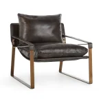 Morgan Leather Accent Chair – Truffle Brown Chairs Brown 11