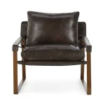 Morgan Leather Accent Chair – Truffle Brown Chairs Brown 13