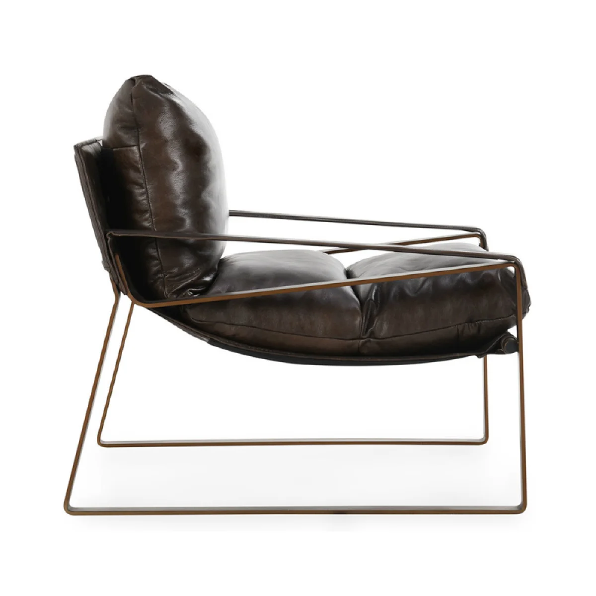 Morgan Leather Accent Chair – Truffle Brown Chairs Brown 7