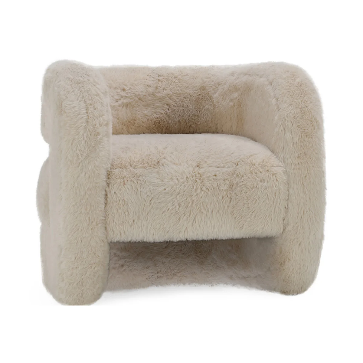 Teddy Plush Accent Chair Chairs Beige 4