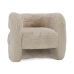 Teddy Plush Accent Chair Chairs Beige 11