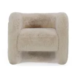 Teddy Plush Accent Chair Chairs Beige 13
