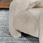 Teddy Plush Accent Chair Chairs Beige 17
