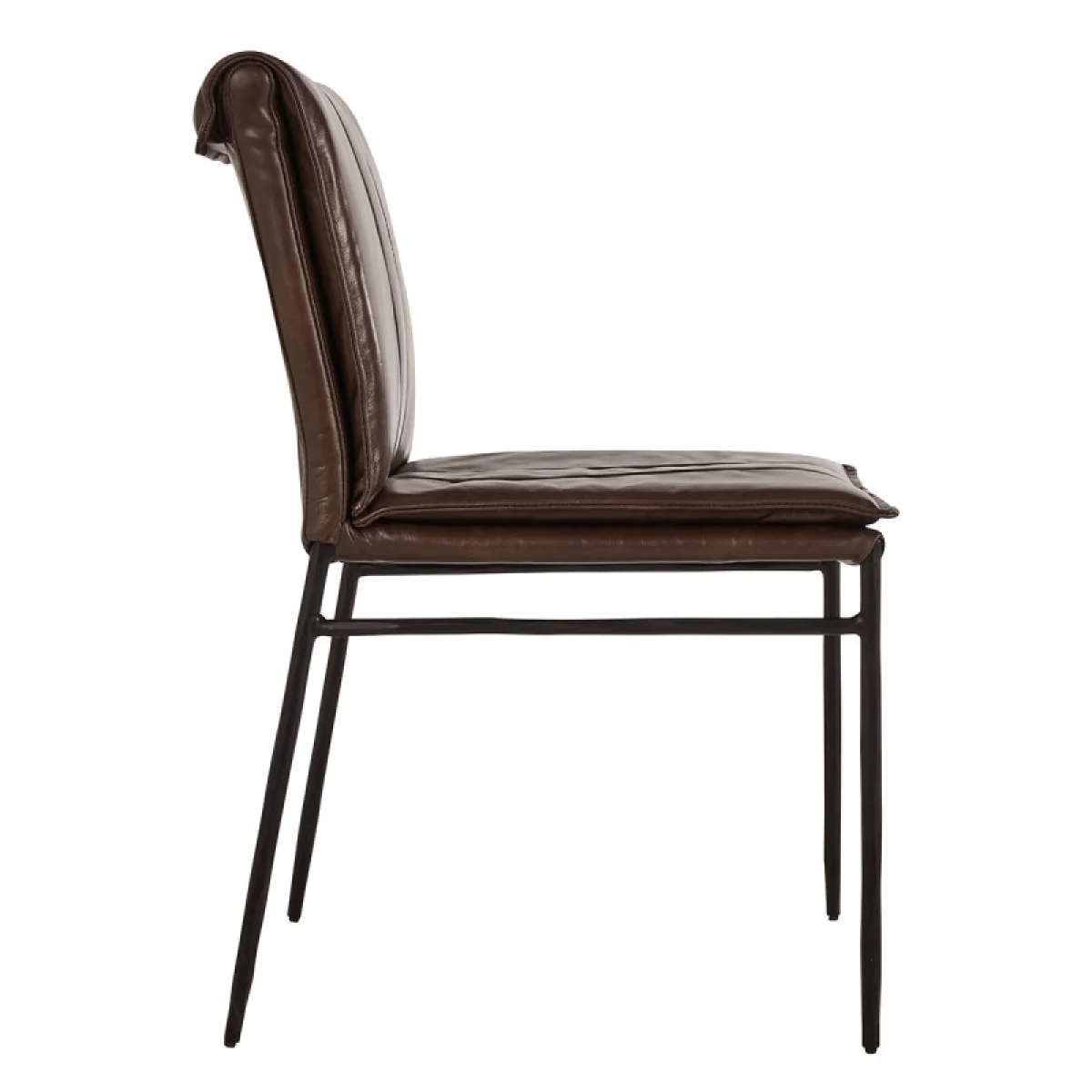 Mayer Leather Dining Chair Set Of 2 – Brown Chairs & Benches Brown 7