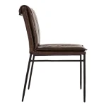 Mayer Leather Dining Chair Set Of 2 – Brown Chairs & Benches Brown 15