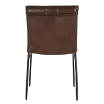 Mayer Leather Dining Chair Set Of 2 – Brown Chairs & Benches Brown 16
