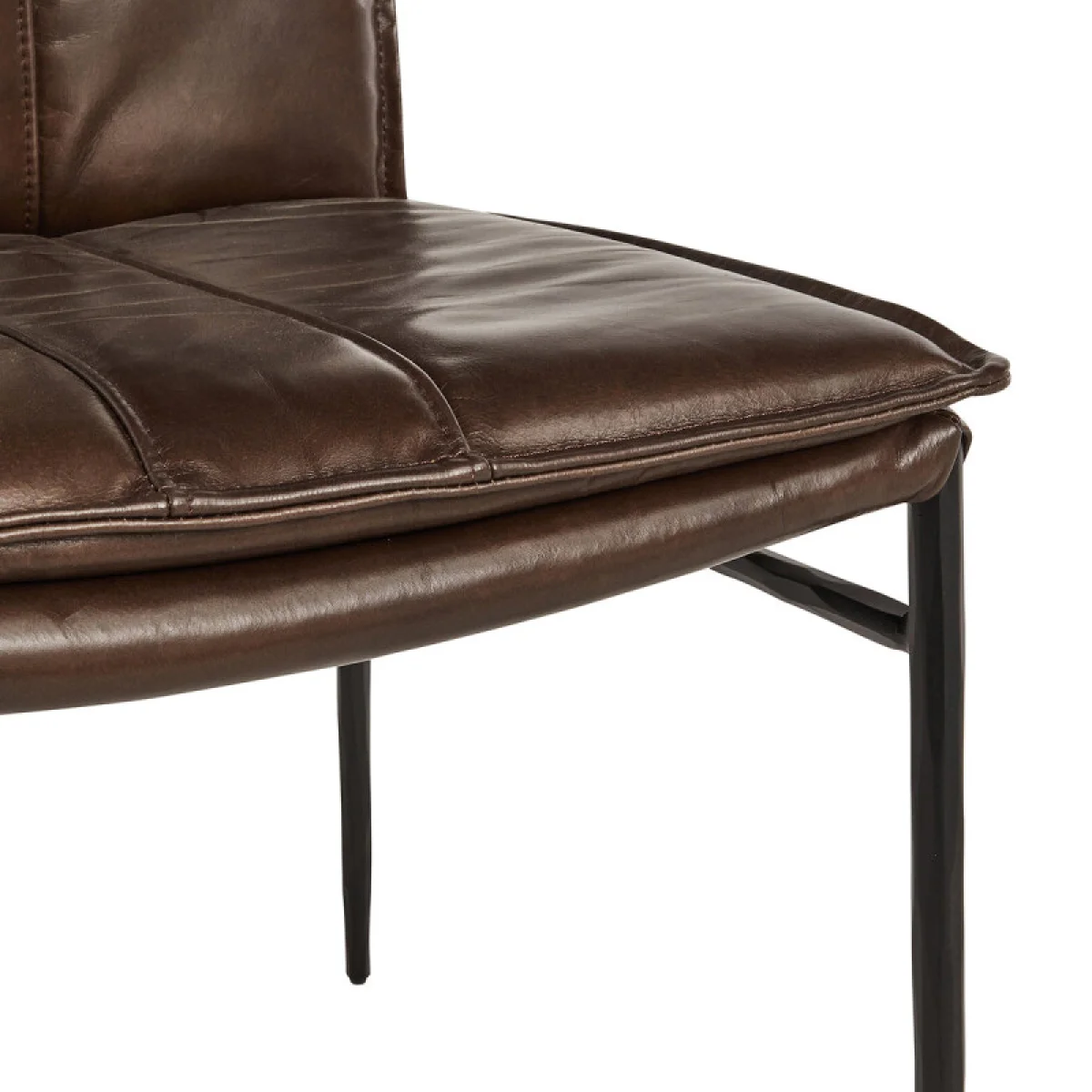 Mayer Leather Dining Chair Set Of 2 – Brown Chairs & Benches Brown 9