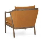 Scarlett Upholstered Accent Chair – Burnt Orange Chairs Brown 15