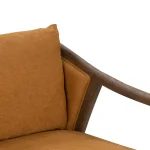 Scarlett Upholstered Accent Chair – Burnt Orange Chairs Brown 16